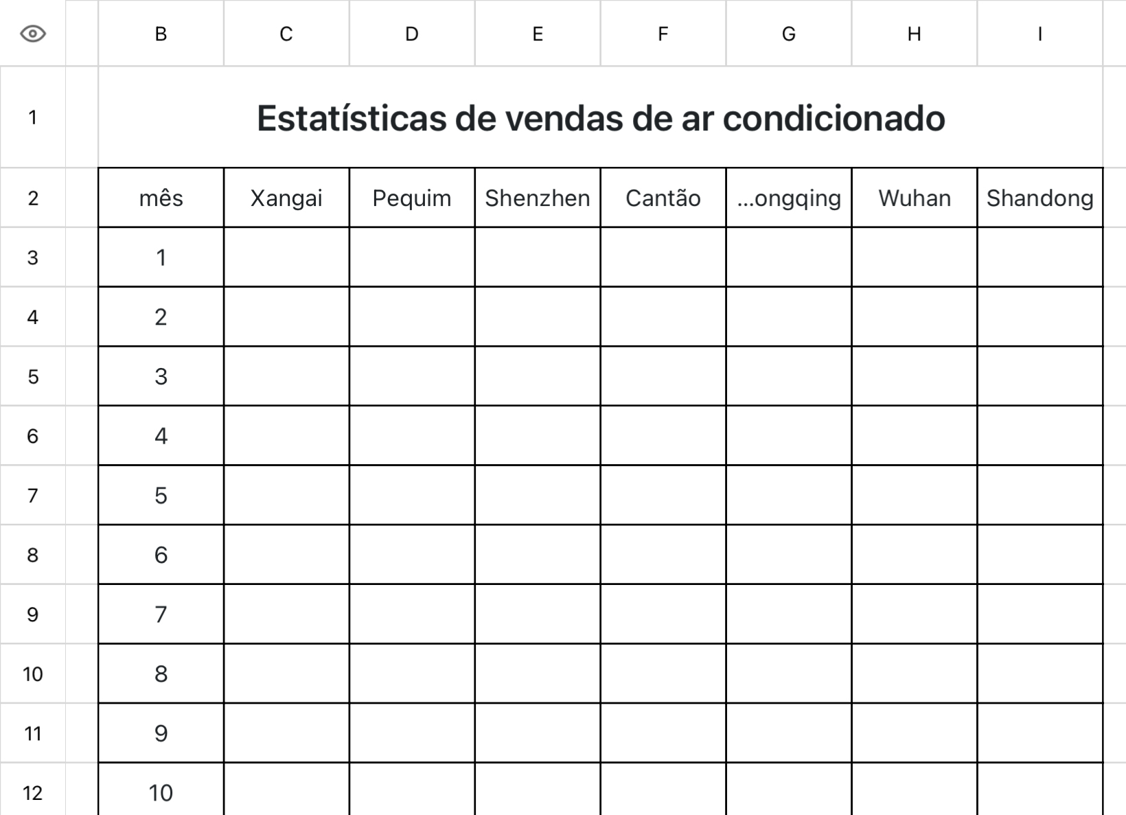 Estatísticas de vendas de ar condicionado
